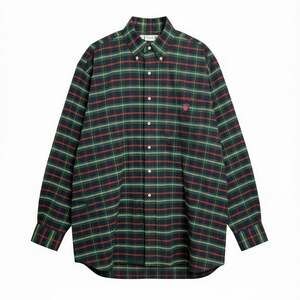 Vintage Ralph Lauren The Big Shirt Men’s XL Multi Plaid Oxford Golf Logo